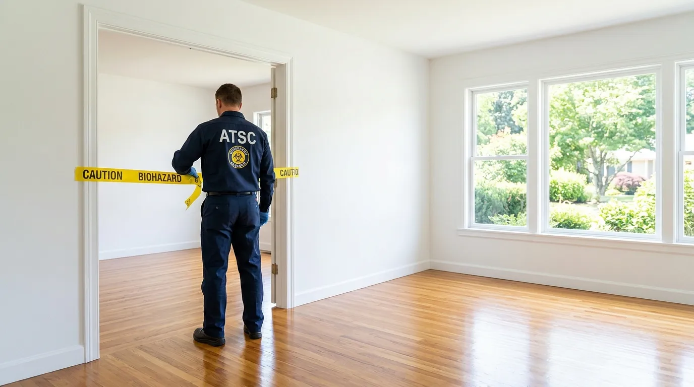 Certified biohazard cleanup crew performing Decomposition Cleanup in Collinsville